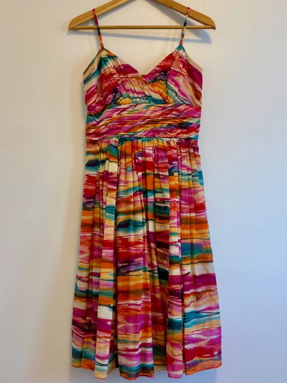 Vibrant, abstract pattern cocktail dress, Anne Klein, Size 2 - Picture 1 of 7